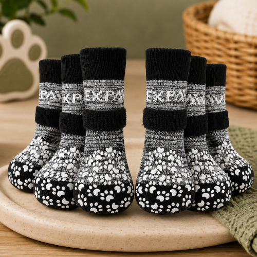 EXPAWLORER Anti-Slip Dog Socks with Traction Grips
