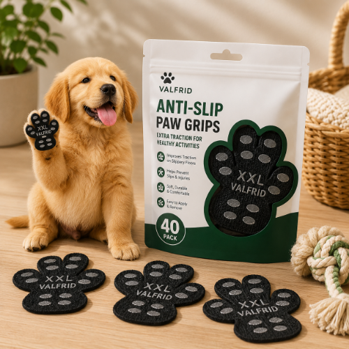 VALFRID Anti-Slip Dog Paw Grips – Extra Traction Pads, 40 Pack
